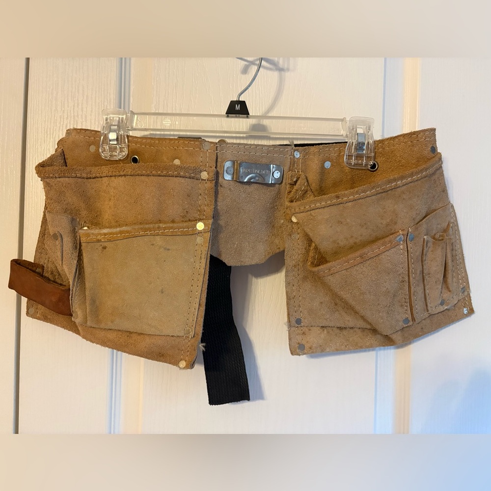 Vintage Brown Suede Tool Belt